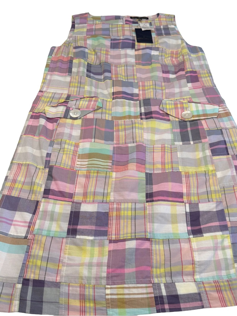 Brooks Brothers Cotton Madras Dress Patchwork Sheath Retro preppy sz8 NWT - Picture 2 of 13